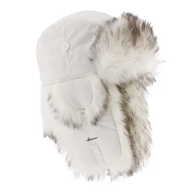 Chapka Fausse Fourrure Blanche- Herman Reference : 2978 | Chapellerie Traclet