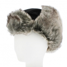 Black Faux Fur Chapka- Herman