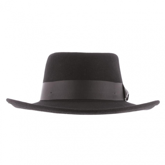 Chapeau Traveller Mac Abrams Feutre Laine Noir- Herman Chapeau Traveller Mac Abrams Feutre Laine Noir- Herman