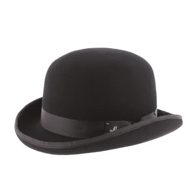 Chapeau Melon Don Church Feutre Laine Noir- Herman  Reference : 2288 | Chapellerie Traclet