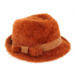 Rust Angora Padola Trilby Hat - Traclet