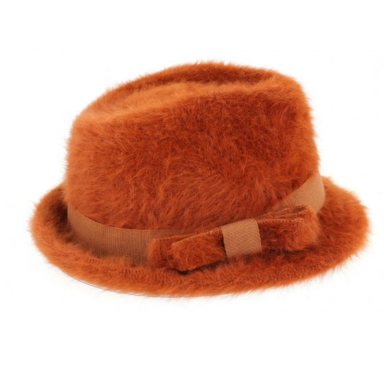 Rust Angora Padola Trilby Hat - Traclet