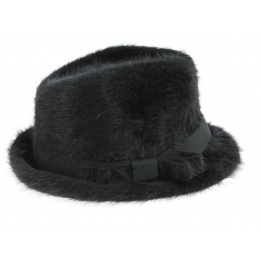 Chapeau Trilby Padola Angora Noir- Traclet