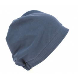 Navy blue chemotherapy turban
