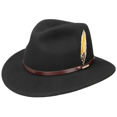 Traveller Austin vitafelt Black Hat - Stetson Reference: 2213 | Traclet Hat Shop