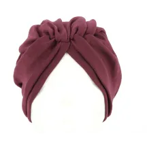 Plum chemotherapy turban Reference: 2555 | Chapellerie Traclet