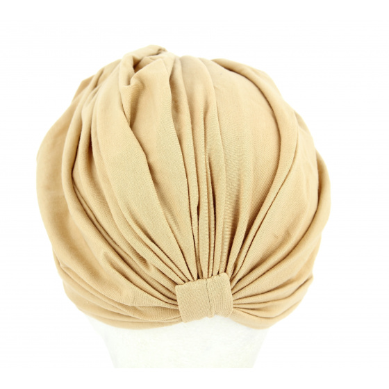 Turban Chimiothérapie Beige- Fléchet  Turban Chimiothérapie Beige- Fléchet