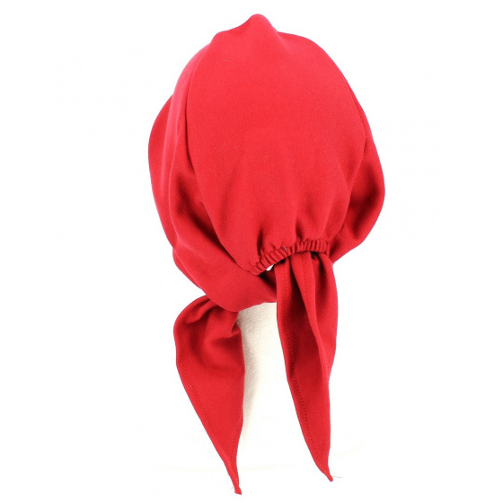 Turban Foulard Chimiothérapie Coton Rouge - Traclet