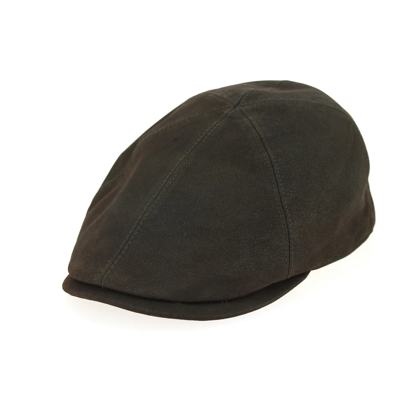 Casquette Bec de Canard Cuir  Marron - City Sport  Reference : 6929 | Chapellerie Traclet
