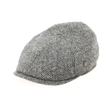 Grey Wool Chevron Rounded Cap - City Sport Reference: 6622 | Chapellerie Traclet