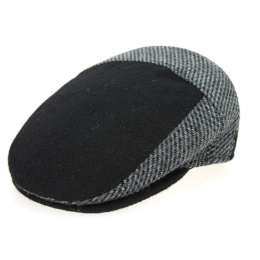 Casquette Plate Ferrara Laine Noire & Grise- Traclet