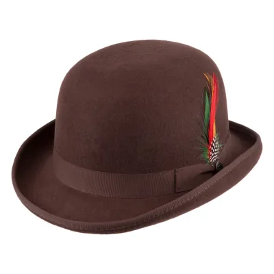 Brown English Derby Bowler Hat - Jaxon Reference: 4523 | Traclet Hat Shop