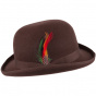Brown English Derby Bowler Hat - Jaxon