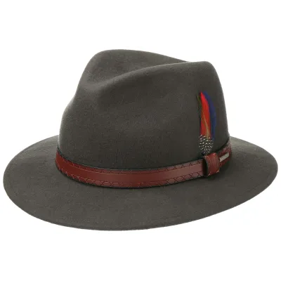 Chapeau traveller Crook Laine Bleu - Stetson Reference : 4393 | Chapellerie Traclet