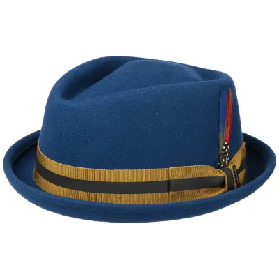 Chapeau PorkPie Diamond Feutre Laine Bleu- Stetson Reference : 3137 | Chapellerie Traclet