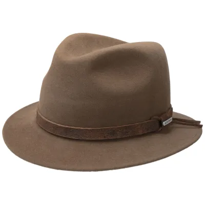 Brown Fur Felt Traveler Hat - Stetson  Reference: 2073 | Traclet Hat Shop