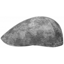 Texas Pigskin Leather Cap Gray - Stetson