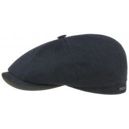 Casquette Hatteras Herringbone Coton Bleu Marine- Stetson