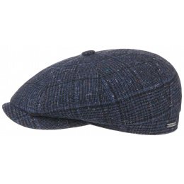 Navy Blue Wool Hatteras Cap - Stetson
