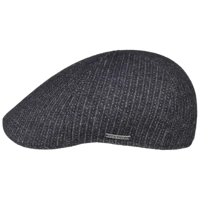 Casquette Bec de Canard Pinstripe Coton & Laine Bleu Marine- Stetson Reference : 1973 | Chapellerie Traclet