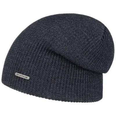 Long Wisconsin Wool Beanie Navy Blue - Stetson Reference: 7151 | Traclet Hat Shop