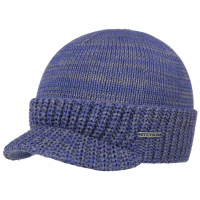Blue Cotton Beanie Cap - Stetson Reference: 7303 | Traclet Hat Shop