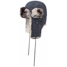 Westford Blue Leather Aviator Trapper Hat - Stetson