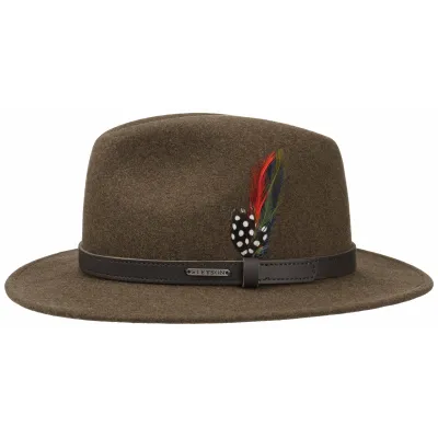 Chapeau Powell Woolfelt Marron - Stetson Reference : 5446 | Chapellerie Traclet