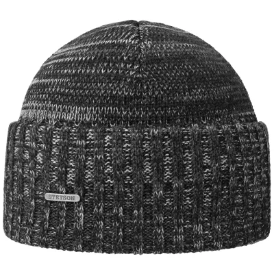 Wisconsin Black Wool Cuffed Beanie - Stetson Reference: 7378 | Traclet Hat Shop