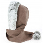 Norell Fleece Hood with Hazelnut Faux Fur - Traclet