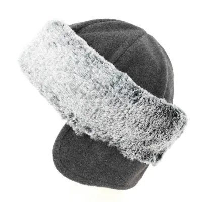 Romanova Polar & Faux Fur Beanie Anthracite - Traclet Reference: 4265 | Traclet Hatmakers