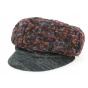 Elorine Burgundy & Anthracite Newsboy Cap - Mtm