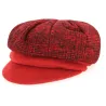 Casquette Gavroche Elorine Noire & Rouge- Mtm Reference : 6895 | Chapellerie Traclet