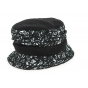 Black and White Filcha Cloche Hat - Mtm