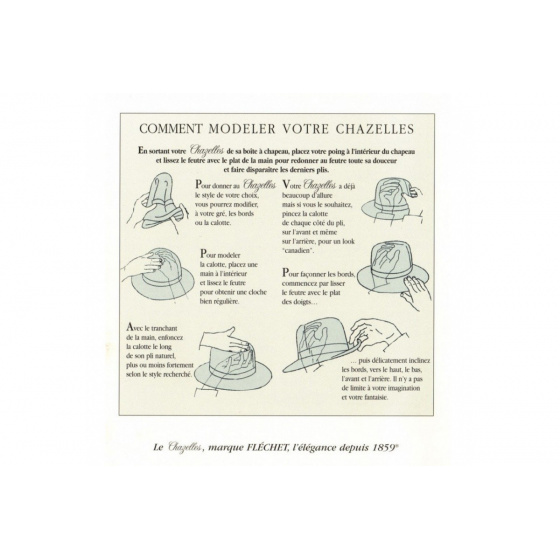Chapeau Fédora Le Chazelles Feutre Poil chocolat - Fléchet Chapeau Fédora Le Chazelles Feutre Poil chocolat - Fléchet