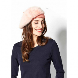 Béret Parisienne Angora Corail- Héritage par Laulhère