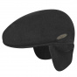 Black Ear Flap Cap - Kangol