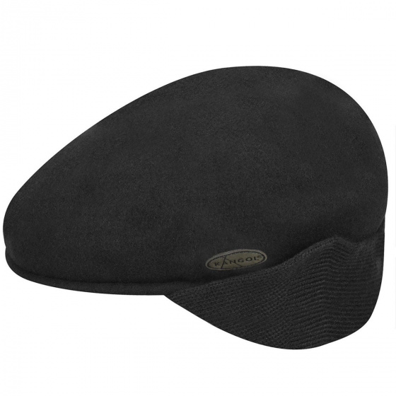 Black Ear Flap Cap - Kangol