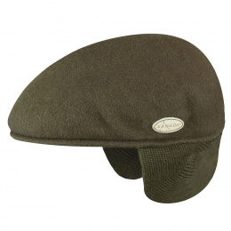 Khaki cap with earflaps - Kangol