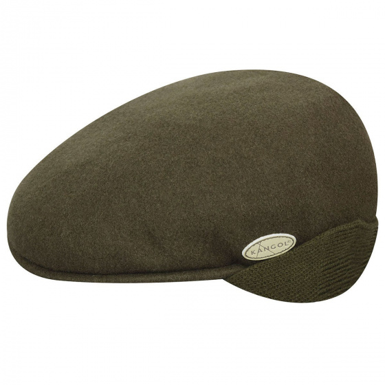 Khaki Ear-Flap Cap - Kangol Khaki Ear-Flap Cap - Kangol