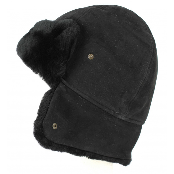 Black Cossack Sheepskin Toque / Hat - Traclet Black Cossack Sheepskin Toque / Hat - Traclet