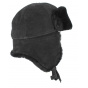 Black Sheepskin Real Fur Ushanka/Hat - Traclet
