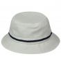 White Cotton Stripe Lahinch Bucket Hat - Kangol