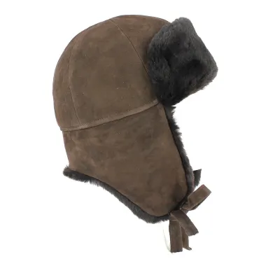 Chapka/Toque Vraie Fourrure Mouton Marron- Traclet Reference : 90 | Chapellerie Traclet