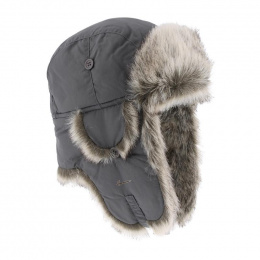 Dark Grey Faux Fur Ushanka Hat - Herman