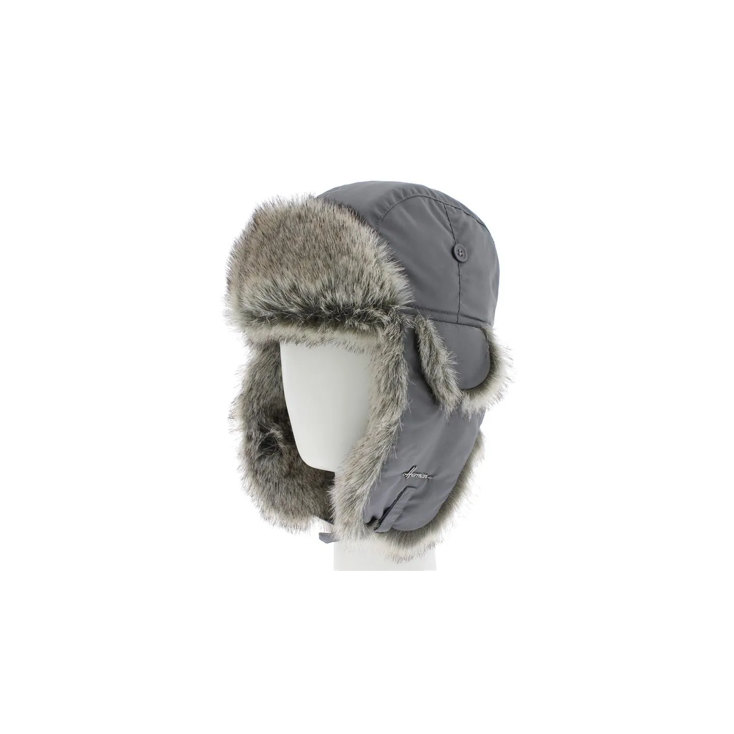 Chapka Fausse Fourrure Gris Foncé- Herman Reference : 7214 | Chapellerie Traclet