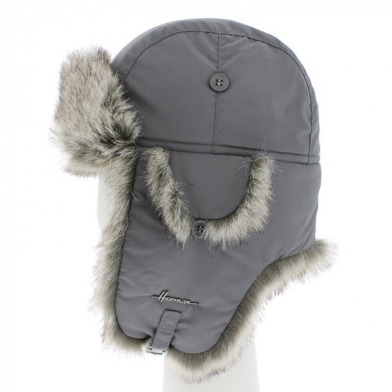 Chapka Fausse Fourrure Gris Foncé - Herman