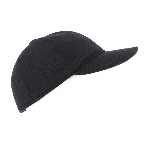 Nova Baseball Cap with Ear Flaps Black - Traclet