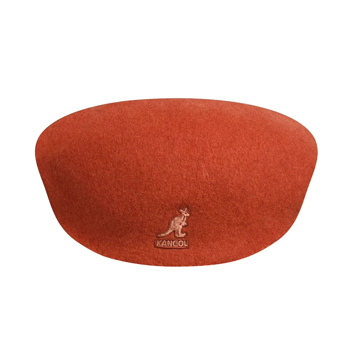 Wool 504 Flat Cap Orange - Kangol Reference: 1980 | Traclet Hat Shop
