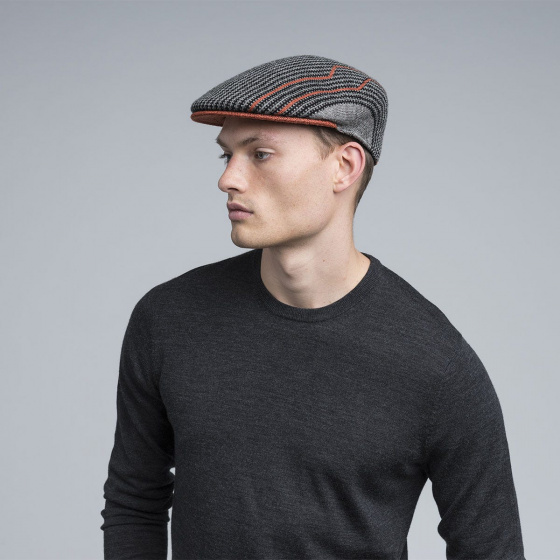 Switchboard 504 Flat Cap Orange & Grey - Kangol Switchboard 504 Flat Cap Orange & Grey - Kangol